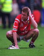 26 September 1999; Anthony Lynch of Cork dejected following the GAA Football All-Ireland Senior Championship Final match between Meath and Cork at Croke Park in Dublin. Photo by Ray McManus/Sportsfile