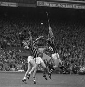 5 September 1982; Frank Cummins of Kilkenny competes for a high ball during the All-Ireland Senior Hurling Championship Final between Kilkenny and Cork at Croke Park in Dublin. Photo by Ray McManus/Sportsfile