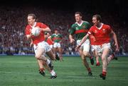 17 September 1989; John Cleary of Cork in action against TJ Kilgallon of Mayo during the All-Ireland Senior Football Championship Final between Cork and Mayo at Croke Park in Dublin. Photo Ray McManus/Sportsfile