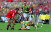 26 September 1999; Graham Geraghty of Meath in action against Eoin Sexton of Cork during the GAA Football All-Ireland Senior Championship Final match between Meath and Cork at Croke Park in Dublin. Photo by Brendan Moran/Sportsfile