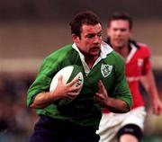 10 September 1999; James Topping of Ireland during the Representative Match between Munster and Ireland XV at Musgrave Park in Cork. Photo by Matt Browne/Sportsfile