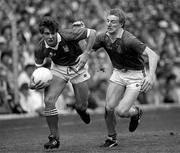 20 September 1987; John O'Driscoll of Cork in action against Martin O'Connell of Meath during the All-Ireland Senior Football Championship Final between Meath and Cork at Croke Park in Dublin. Photo by Ray McManus/Sportsfile