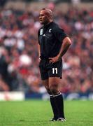 9 October 1999; Jonah Lomu of New Zealand during the Rugby World Cup match between England and New Zealand at Twickenham Stadium in London, England. Photo by Brendan Moran/Sportsfile