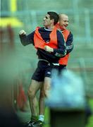 31 August 1999; Mark Kennedy, left, and Lee Carsley during Republic of Ireland squad training at Lansdowne Road in Dublin. Photo by David Maher/Sportsfile