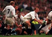 9 October 1999; Matt Dawson of England during the Rugby World Cup match between England and New Zealand at Twickenham Stadium in London, England. Photo by Brendan Moran/Sportsfile