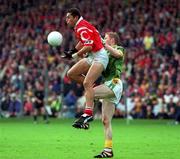 26 September 1999; Séan Og O'hAilpín of Cork in action against Graham Geraghty of Meath during the GAA Football All-Ireland Senior Championship Final match between Meath and Cork at Croke Park in Dublin. Photo by Ray McManus/Sportsfile