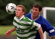 22 August 1999; Sean Francis of Shamrock Rovers in action against Declan Boyle of Finn Harps during the Eircom League Premier Division match between Shamrock Rovers and Finn Harps at Morton Stadium in Santry, Dublin. Photo by David Maher/Sportsfile