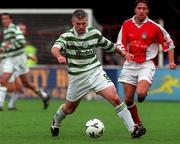 24 October 1999; Tony Cousins of Shamrock Rovers during the Eircom League Premier Division match between St Patrick's Athletic and Shamrock Rovers at Richmond Park in Dublin. Photo by David Maher/Sportsfile