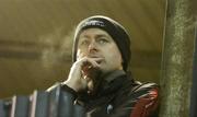 10 November 2006; Longford manager Alan Mathews in the stand during the game. eircom League Premier Division, UCD v Longford Town, Belfield Park, Dublin. Picture credit: Ray Lohan / SPORTSFILE
