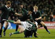 11 November 2006; Shane Horgan, Ireland, is tackled by Bryan Habana, 13, South Africa. Autumn Internationals, Ireland v South Africa, Lansdowne Road, Dublin. Picture credit: David Maher / SPORTSFILE