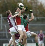 12 November 2006; Karol Mannion and Mark O'Carroll, St Brigid's, in action against James Nallen, Crossmolina Deel Rovers. AIB Connacht Senior Football Championship Semi-Final, St Brigid's v Crossmolina Deel Rovers, Dr Hyde Park, Co. Roscommon. Picture credit: Matt Browne / SPORTSFILE