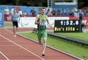 20 August 2014; Team Ireland's Michael McKillop, from Newtownabbey, Co. Antrim, on his way to winning the men's 800m - T38 final in a time of 1:58.16. 2014 IPC Athletics European Championships, Swansea University, Swansea, Wales. Picture credit: Luc Percival / SPORTSFILE