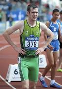 20 August 2014; Team Ireland's Michael McKillop, from Newtownabbey, Co. Antrim, before the men's 800m - T38 final which he won in a time of 1:58.16. 2014 IPC Athletics European Championships, Swansea University, Swansea, Wales. Picture credit: Luc Percival / SPORTSFILE