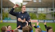 20 August 2014; Leinster and Ireland rugby player Devin Toner interacting with participants during The Herald Leinster Rugby Summer Camps in Clontarf RFC, Dublin. Picture credit: Piaras O Midheach / SPORTSFILE