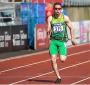 19 August 2014; Team Ireland's Jason Smyth, from Eglinton, Co. Derry, in action during the final of the men's 100m - T12, where he won gold with a time of 10.78. 2014 IPC Athletics European Championships, Swansea University, Swansea, Wales. Picture credit: Chris Vaughan / SPORTSFILE