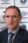 21 August 2014; Republic of Ireland manager Martin O'Neill during a press conference ahead of their side's International Friendly match against Oman on Wednesday September 3rd. Republic of Ireland Press Conference, FAI Headquarters, Abbotstown, Dublin. Picture credit: Matt Browne / SPORTSFILE