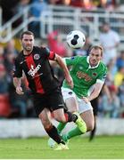 22 August 2014; Dave Mulcahy, Bohemians, in action against Colin Healy, Cork City. FAI Ford Cup, 3rd Round, Cork City v Bohemians. Turner's Cross, Cork. Picture credit: Diarmuid Greene / SPORTSFILE