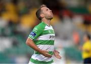 22 August 2014; Sean O'Connor, Shamrock Rovers, celebrates after scoring his side's first goal. FAI Ford Cup, 3rd Round, Longford Town, Tallaght Stadium, Tallaght, Co. Dublin. Picture credit: Ray Lohan / SPORTSFILE