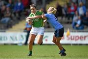 23 August 2014; Louise Galvin, Kerry, in action against Carla Rowe, Dublin. TG4 All-Ireland Ladies Football Senior Championship, Quarter-Final, Dublin v Kerry, St Brendan's Park, Birr, Co. Offaly. Picture credit: Brendan Moran / SPORTSFILE