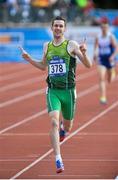23 August 2014; Team Ireland's Michael McKillop, from Newtownabbey, Co. Antrim, on his way to winning the T38 men's 1,500m final, in a time of 4:16.73. 2014 IPC Athletics European Championships, Swansea University, Swansea, Wales. Picture credit: Chris Vaughan / SPORTSFILE