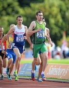 23 August 2014; Team Ireland's Michael McKillop, from Newtownabbey, Co. Antrim, leads the field during the T38 men's 1,500m final, where he finished first in a time of 4:16.73. 2014 IPC Athletics European Championships, Swansea University, Swansea, Wales. Picture credit: Chris Vaughan / SPORTSFILE