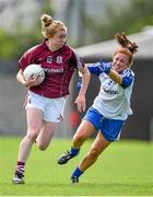 23 August 2014; Louise Ward, Galway, in action against Joanne Geoghegan, Monaghan. TG4 All-Ireland Ladies Football Senior Championship, Quarter-Final, Galway v Monaghan, St Brendan's Park, Birr, Co. Offaly. Picture credit: Brendan Moran / SPORTSFILE