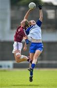 23 August 2014; Annette Clarke, Galway, gets to the ball ahead of Amanda Casey, Monaghan. TG4 All-Ireland Ladies Football Senior Championship, Quarter-Final, Galway v Monaghan, St Brendan's Park, Birr, Co. Offaly. Picture credit: Brendan Moran / SPORTSFILE