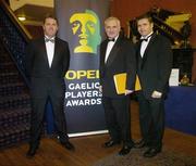 10 November 2006; An Taoiseach Bertie Ahern, TD, with Dave Sheerin, Opel Ireland and Dessie Farrell, Chief Executive, GPA, at the 2006 Opel GPA Player of the Year Awards. Gaelic Player Assoication Awards, Citywest Hotel, Dublin. Picture credit: Brendan Moran / SPORTSFILE