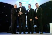 10 November 2006; Nicholas Murphy, Cork, receives his award from An Taoiseach Bertie Ahern, TD, in the company of Dessie Farrell, Chief Executive, GPA and Dave Sheerin, Opel Ireland, at the 2006 Opel GPA Player of the Year Awards. Gaelic Player Assoication Awards, Citywest Hotel, Dublin. Picture credit: Brendan Moran / SPORTSFILE