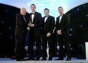 10 November 2006; Kieran Donaghy, Kerry, receives his award from An Taoiseach Bertie Ahern, TD, in the company of Dessie Farrell, Chief Executive, GPA and Dave Sheerin, Opel Ireland, at the 2006 Opel GPA Player of the Year Awards. Gaelic Player Assoication Awards, Citywest Hotel, Dublin. Picture credit: Brendan Moran / SPORTSFILE
