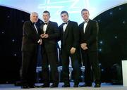 10 November 2006; Donal Og Cusack, Cork, receives his award from An Taoiseach Bertie Ahern, TD, in the company of Dessie Farrell, Chief Executive, GPA and Dave Sheerin, Opel Ireland, at the 2006 Opel GPA Player of the Year Awards. Gaelic Player Assoication Awards, Citywest Hotel, Dublin. Picture credit: Brendan Moran / SPORTSFILE