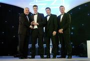 10 November 2006; Paul Curran, Tipperary, receives his award from An Taoiseach Bertie Ahern, TD, in the company of Dessie Farrell, Chief Executive, GPA and Dave Sheerin, Opel Ireland, at the 2006 Opel GPA Player of the Year Awards. Gaelic Player Assoication Awards, Citywest Hotel, Dublin. Picture credit: Brendan Moran / SPORTSFILE