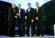 10 November 2006; Ben O'Connor, Cork, receives his award from An Taoiseach Bertie Ahern, TD, in the company of Dessie Farrell, Chief Executive, GPA and Dave Sheerin, Opel Ireland, at the 2006 Opel GPA Player of the Year Awards. Gaelic Player Assoication Awards, Citywest Hotel, Dublin. Picture credit: Brendan Moran / SPORTSFILE