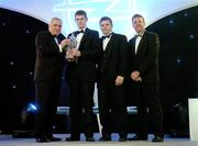 10 November 2006; Malachy Molloy, Antrim, receives his Christy Ring Cup Hurler of the Year award from An Taoiseach Bertie Ahern, TD, in the company of Dessie Farrell, Chief Executive, GPA and Dave Sheerin, Opel Ireland, at the 2006 Opel GPA Player of the Year Awards. Gaelic Player Assoication Awards, Citywest Hotel, Dublin. Picture credit: Brendan Moran / SPORTSFILE