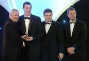 10 November 2006; Kieran Donaghy, Kerry, receives his award from An Taoiseach Bertie Ahern, TD, in the company of Dessie Farrell, Chief Executive, GPA and Dave Sheerin, Opel Ireland, at the 2006 Opel GPA Player of the Year Awards. Gaelic Player Assoication Awards, Citywest Hotel, Dublin. Picture credit: Pat Murphy / SPORTSFILE
