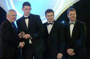10 November 2006; Martin Comerford, Kilkenny, receives his award from An Taoiseach Bertie Ahern, TD, in the company of Dessie Farrell, Chief Executive, GPA and Dave Sheerin, Opel Ireland, at the 2006 Opel GPA Player of the Year Awards. Gaelic Player Assoication Awards, Citywest Hotel, Dublin. Picture credit: Pat Murphy / SPORTSFILE