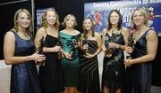 11 November 2006; At the 2006 Camogie All-Star Awards were Cork All-Star award winners, from left, Briege Corkery, Rena Buckley, Anna Geary, Jennifer O'Leary, Gemma O'Connor and Mary O'Connor. Citywest Hotel, Dublin. Picture credit: Brendan Moran / SPORTSFILE