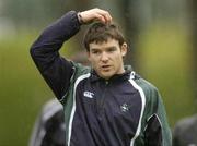 15 November 2006; Gordon D'Arcy during Ireland rugby squad training. St. Gerard's School, Bray, Co. Wicklow. Picture credit: Brian Lawless / SPORTSFILE