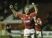 17 November 2006; Shelbourne's Glen Crowe celebrates after scoring his side's second goal. eircom League Premier Division, Shelbourne v Bohemians, Tolka Park, Dublin. Picture credit: David Maher / SPORTSFILE