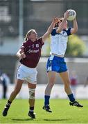 23 August 2014; Amanda Casey, Monaghan, wins the ball ahead of Annette Clarke, Galway. TG4 All-Ireland Ladies Football Senior Championship, Quarter-Final, Galway v Monaghan, St Brendan's Park, Birr, Co. Offaly. Picture credit: Brendan Moran / SPORTSFILE
