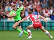 23 August 2014; Stephen Fitzgerald, Munster, is tackled by Tom Isaacs, Gloucester Rugby. Pre-Season Friendly, Gloucester Rugby v Munster, Kingsholm, Gloucester, England. Picture credit: Matt Impey / SPORTSFILE