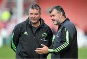 23 August 2014; Munster head coach Anthony Foley, left, with team manager Niall O'Donovan after the game. Pre-Season Friendly, Gloucester Rugby v Munster, Kingsholm, Gloucester, England. Picture credit: Matt Impey / SPORTSFILE