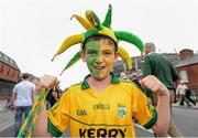 24 August 2014; Christoper Mulvihill, age 10, from Ballydonoghue, Co. Kerry, ahead of the game. GAA Football All-Ireland Senior Championship, Semi-Final, Kerry v Mayo, Croke Park, Dublin. Picture credit: Stephen McCarthy / SPORTSFILE