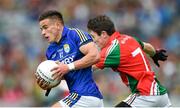 24 August 2014; Micheal Burns, Kerry, in action against Sean Conlon, Mayo. Electric Ireland GAA Football All-Ireland Minor Championship, Semi-Final, Kerry v Mayo, Croke Park, Dublin. Picture credit: Stephen McCarthy / SPORTSFILE