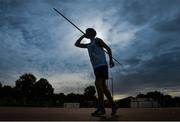 24 August 2014; Stuart Farry, Skreen Dromard, Co.Sligo, during the Boys Under 14 Javelin. HSE Community Games August Festival 2014, Athlone Institute of Technology, Athlone, Co. Westmeath.  Picture credit: David Maher / SPORTSFILE