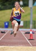 24 August 2014; Sophie McCabe, Bree, Co. Wexford, in action during the Girls Under 16 Triple Jump. HSE Community Games August Festival 2014, Athlone Institute of Technology, Athlone, Co. Westmeath.  Picture credit: David Maher / SPORTSFILE