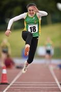 24 August 2014; Sinead Reynolds, Dunboyne, Co. Meath, in action during the Girls Under 16 Triple Jump. HSE Community Games August Festival 2014, Athlone Institute of Technology, Athlone, Co. Westmeath.  Picture credit: David Maher / SPORTSFILE