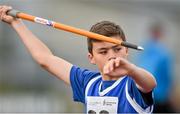 24 August 2014; Cathal Scanlon, Mahon Valley, Co. Waterford, during the Boys Under 14 Javelin. HSE Community Games August Festival 2014, Athlone Institute of Technology, Athlone, Co. Westmeath.  Picture credit: David Maher / SPORTSFILE