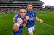 24 August 2014; Micheal Burns, left, and Liam Carey, Kerry, celebrate their victory. Electric Ireland GAA Football All-Ireland Minor Championship, Semi-Final, Kerry v Mayo, Croke Park, Dublin. Picture credit: Stephen McCarthy / SPORTSFILE
