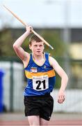 24 August 2014; Sean Mochler, Moycarkey, Co.Tipperary, during the Boys Under 14 Javelin. HSE Community Games August Festival 2014, Athlone Institute of Technology, Athlone, Co. Westmeath.  Picture credit: David Maher / SPORTSFILE